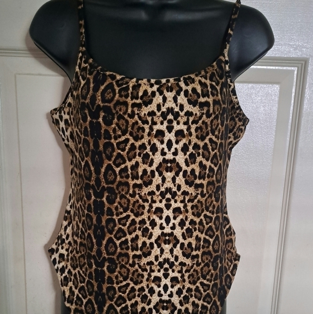 Brave soul Cheetah Print bodysuit size medium